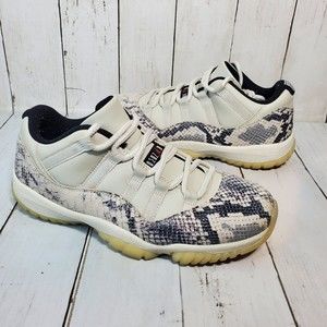 Air Jordan 11 Retro Low Snake Light Bone Snakeskin Men's Size 7.5 Sneaker CD6846